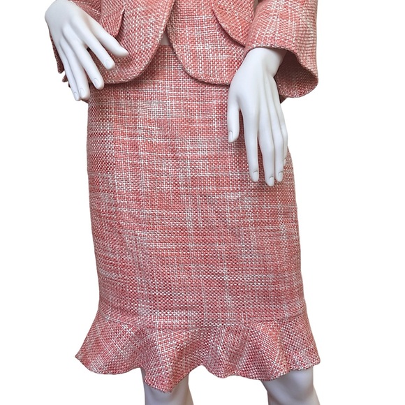 GEORGIOU VINTAGE TWEEN 2 PIECE MIX SET BLAZER W SKIRT BABY PINK - Picture 3 of 11